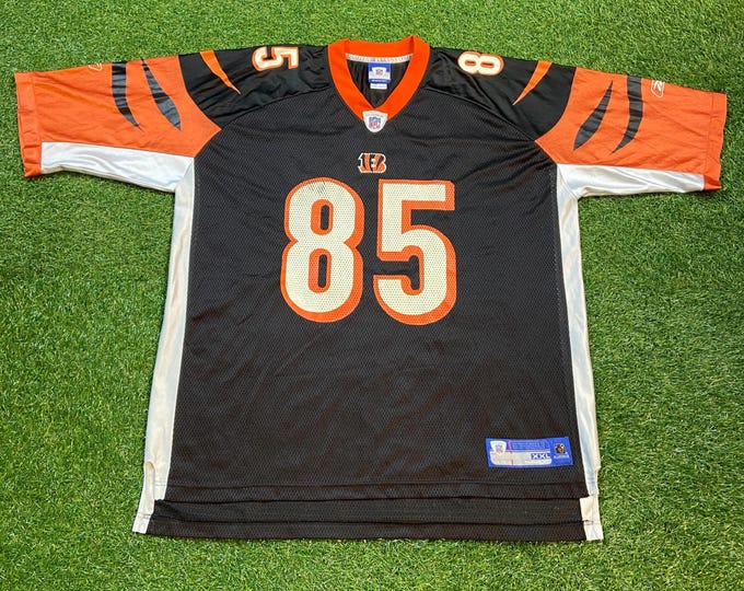 Vintage Cincinnati Bengals Chad Johnson #85 Jersey Reebok Size XXL 2XL NFL Football Ohio Cleveland 00s Authentic