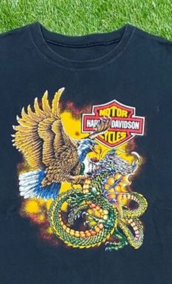 Vintage Harley Davidson T Shirt Tee Size Large L Korea HOG