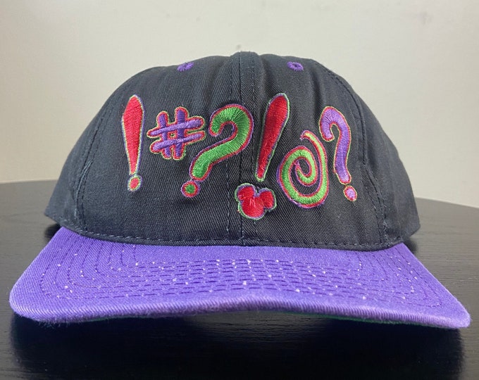 Vintage Oh, Mickey!! Snapback Hat Cap Goofys Hat Co Made USA OSFA Walt Disney World Disneyland Mickey Mouse 1990s 90s