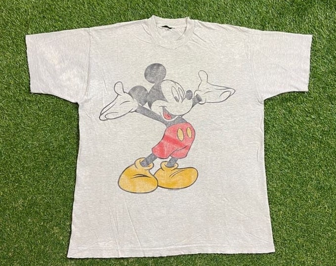 Vintage Mickey Mouse T Shirt Tee Size Large L Disneyland California Walt Disney World Magic Kingdom Classic 1990s 90s