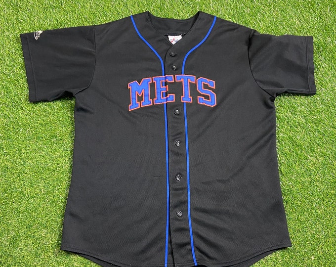 Vintage New York Mets Mike Piazza #31 Jersey Majestic Size Large L Classic Queens Ny National League MLB Baseball 1990s 90s