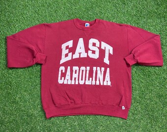 ヴィンテージ イーストカロライナ大学 クルーネック スウェットシャツ アメリカ製 サイズ エクストララージ XL NCAA カレッジフットボール ノースカロライナ ECU 1990年代 プルオーバー