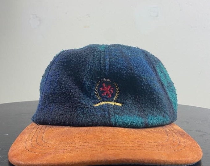 Vintage Tommy Hilfiger Snapback Hat Made USA OSFA Quality 90s Classic TH 1990s Big Flag Color Block Streetwear