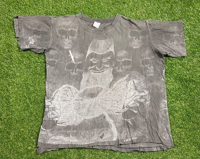 Vintage Gnome T Shirt Tee Size Small S Wizard Harry Classic Fantasy Merlin Magician 1990s 90s