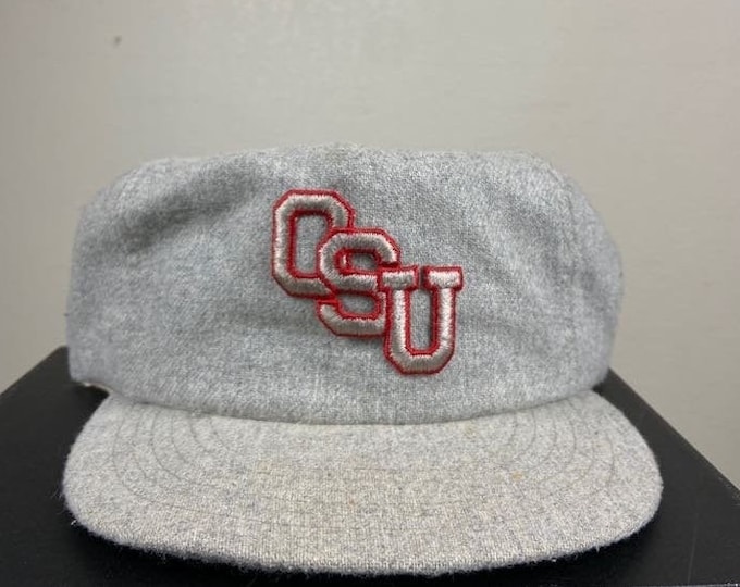 Vintage Ohio State University OSU Snapback Hat University Square OSFA Made USa Cleveland NCAA Buckeyes Classic Football Basketball 1990s