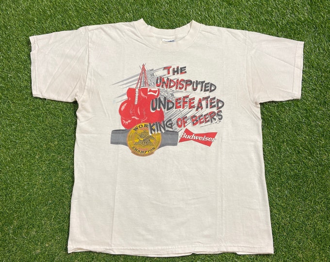 Vintage Budweiser T Shirt Tee Gildan Size Large L Beer Brew Alcohol Drinks 1990s 90s Original