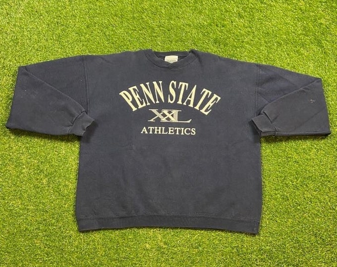Vintage Penn State University Crewneck Sweatshirt Size XXL 2XL NCAA College Football Nittany Lions Pull Over Oversized