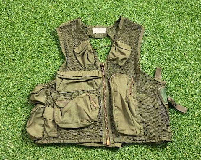 Vintage Military Green Vest Size Small S Army Marines Navy Air Force United States Veteran 1990s 90s