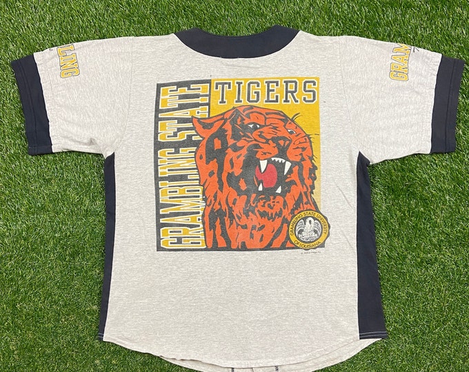Vintage Grambling State University Tigers Baseball Jersey Active Image Made USA Size Xtra Large XL Louisiana