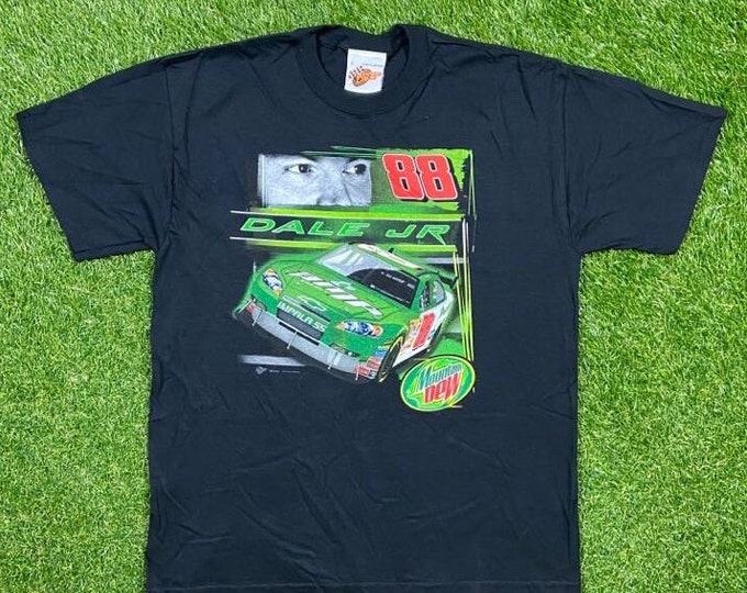 Vintage Dale Earnhardt Jr 88 NASCAR T Shirt Tee Winners Circle Made USA Size Large L Racing Classic Rare Shirt All Over Print Daytona 500