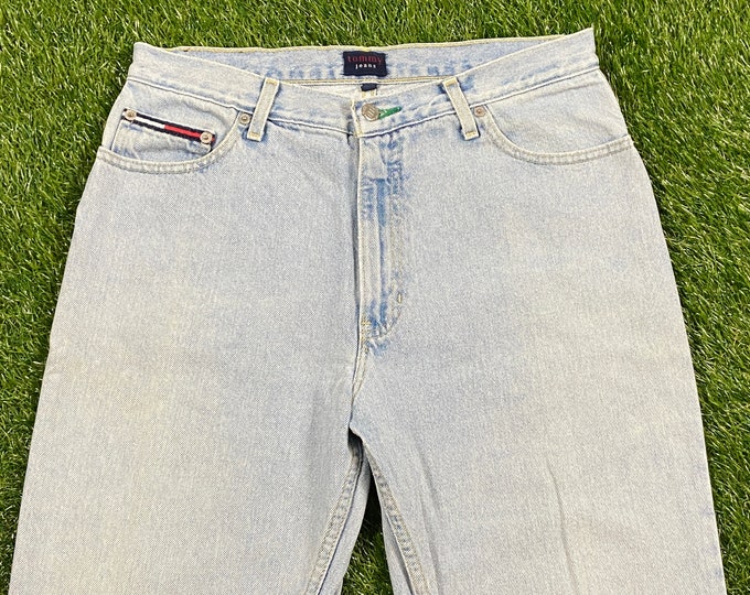 Vintage Tommy Hilfiger Jeans Size 13 Quality 90s TH Comfortable 1990's Fit Red Streetwear Flag