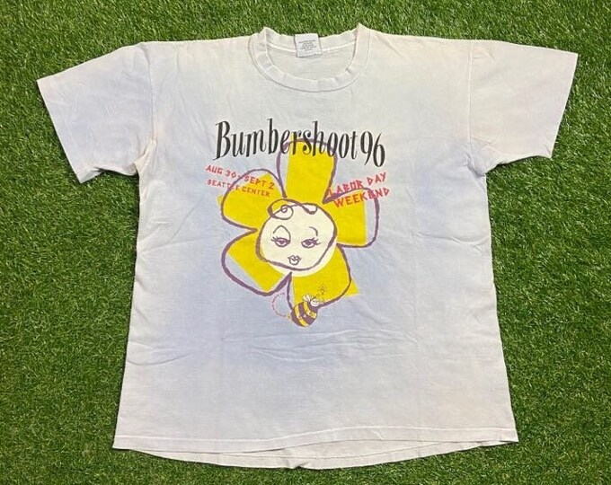 Vintage Bumbershoot 96 T Shirt Tee Anvil Made USA Size Large L Labor Day Weekend Classic Music  Arts Festival 1990s 90s Seattle Festival
