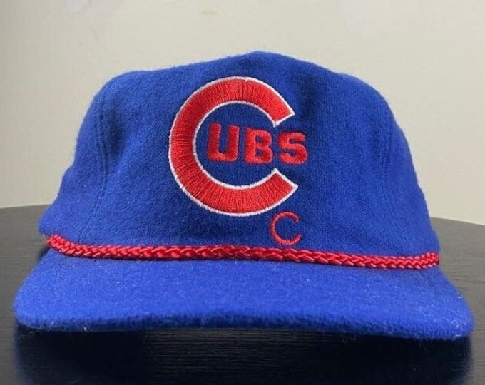 Vintage Chicago Cubs Strap Back OSFA Wrigley Field National League MLB Baseball Illinois 1990s 90s