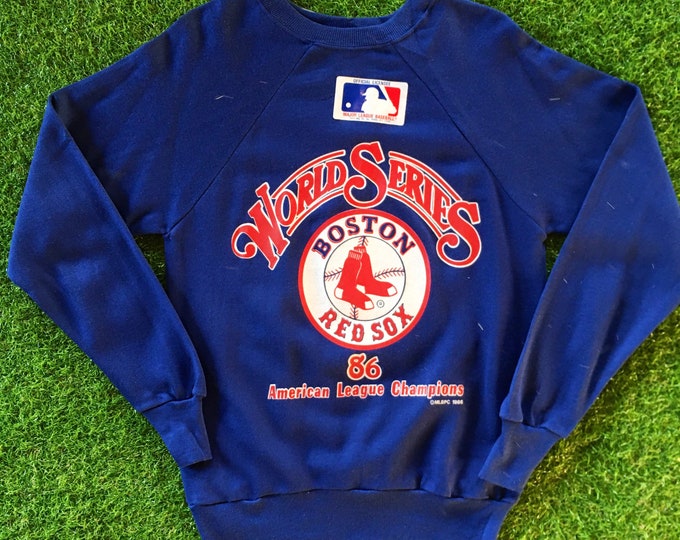 Vintage 1986 Boston Red Sox World Series Sweatshirt Brand New American League Champs MLB Comfy 1980s Sweater New England NWT 80s M Pull Over