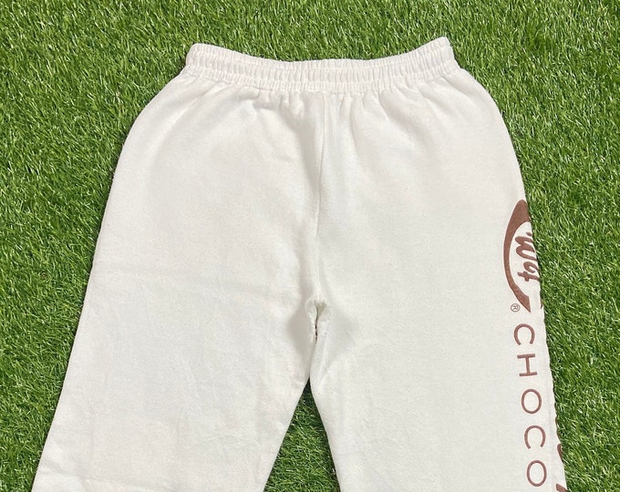 Vintage World's Finest Chocolate Sweat Pants Fruit of the Loom Made USA Size Medium M Hershey's Classic Chocolate Candy Cozy 1990s 90s