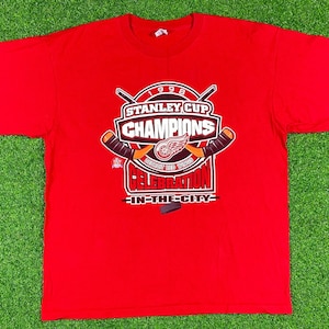 Vintage Detroit Red Wings 1998 Stanley Cup Champions T Shirt Tee Starter Xtra Large Made USA NHL 1990s 90s Hockey Michigan Oversized XL