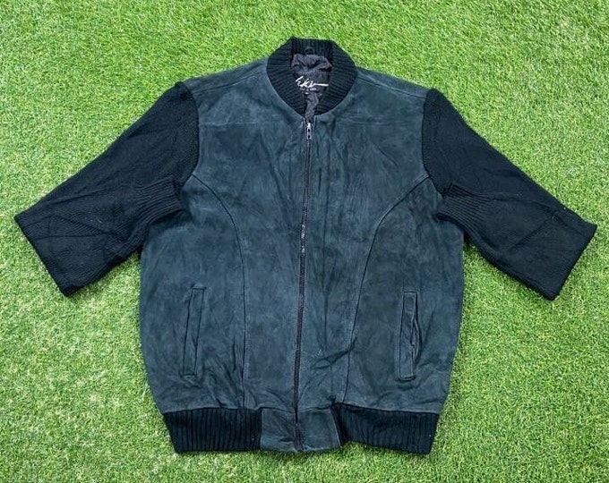 Vintage Black Bomber Jacket Niki Size Xtra Large XL Very Warm Coat 1980s 80s