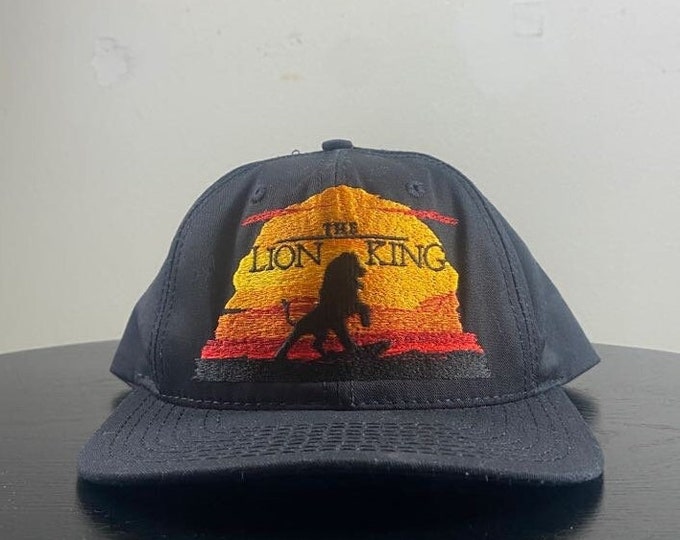 Vintage The Lion King Hat Snapack Hat Made Usa OSFA Simba Pumba Timon Nala Promo From 1994 Disney Movie Walt Disney World WDW 1990s 90s