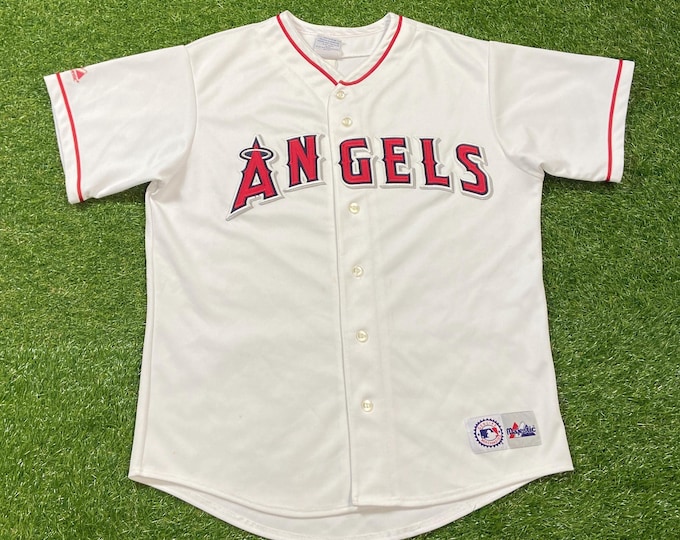 Vintage Anaheim Angels Jersey Size Large L MLB Baseball Pujols California 00s