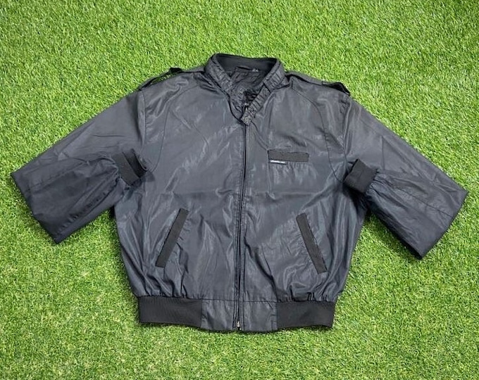 Vintage Members Only Zip Up Jacket Size Large L Tech Fashion Clothing 1980s 80s Pockets Rare Jacket