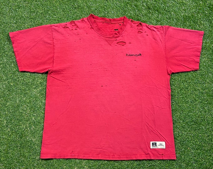 Vintage Eukanuba T Shirt Tee Russell Athletic Size XXL 2XL Dog Food Doggy Puppy Breed