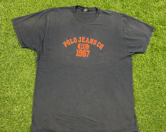 Vintage Ralph Lauren Polo Jeans T Shirt Tee Made USA Size Xtra Large XL RL American Apparel Fashion