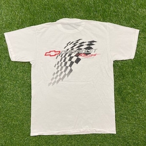Vintage Chevrolet Racing T Shirt Tee Tultex Size Large L Vintage Classic Car NASCAR Daytona Racing
