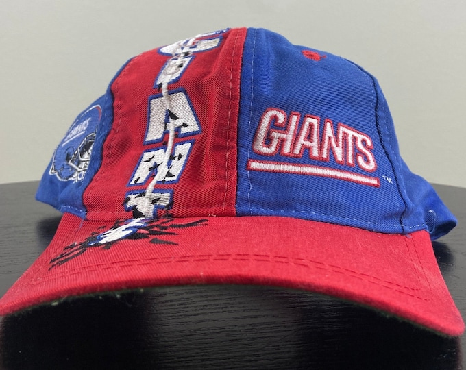 Vintage New York Giants Snapback Hat Logo 7 OSFA NFL Football NYC Big Blue Eli 1990s 90s