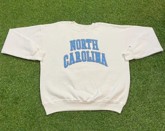 Vintage University of North Carolina Tar Heels Crewneck Sweatshirt Made Usa Size Xtra Large XL UNC NCAA College Basketball Jordan des années 1990 des années 90