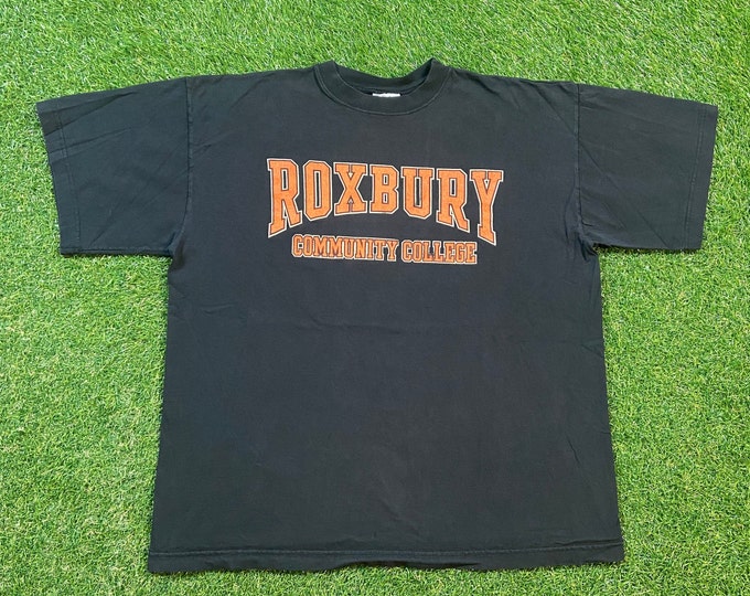 Vintage Roxbury Community College T Shirt Tee Gear For Sports Made USA Size Xtra Large XL Boston Massachusetts New England Classic 1990s 90s