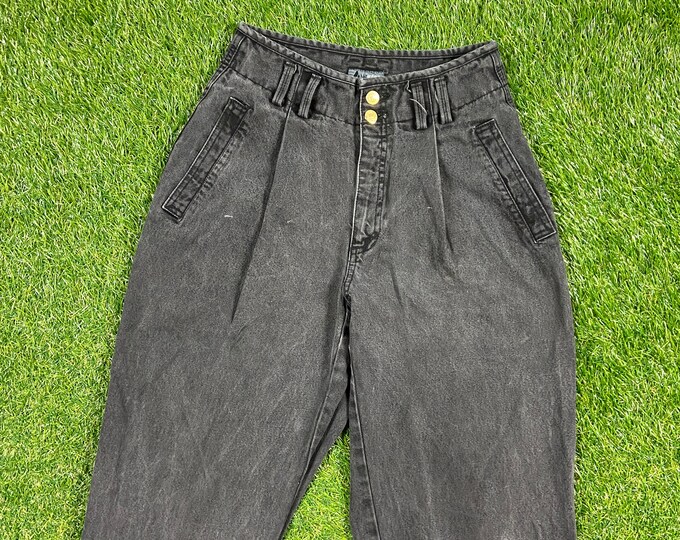 Vintage Lizwear Black Jeans Size 8 American USA Classic Jean Pants Dungarees Vtg Bottoms 1990s 90s