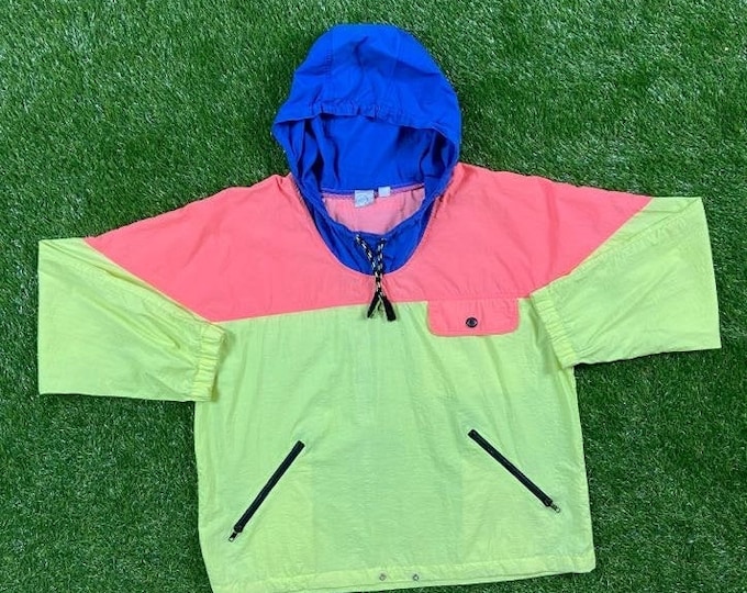 Vintage Ocean Pacific Windbreaker Hoodie Size Xtra Large XL Surfing Gear California