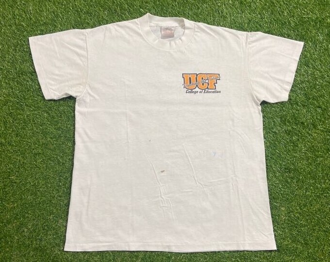 Vintage University of Central Florida UCF T Shirt Tee Size Large L NCAA College Basketball Orlando Fl 1990s 90s