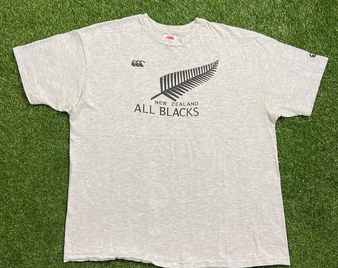 Vintage New Zealand All Blacks T Shirt Tee Made USA Size XXL 2XL Rugby Auckland Australia Original Classic 1990s 90s