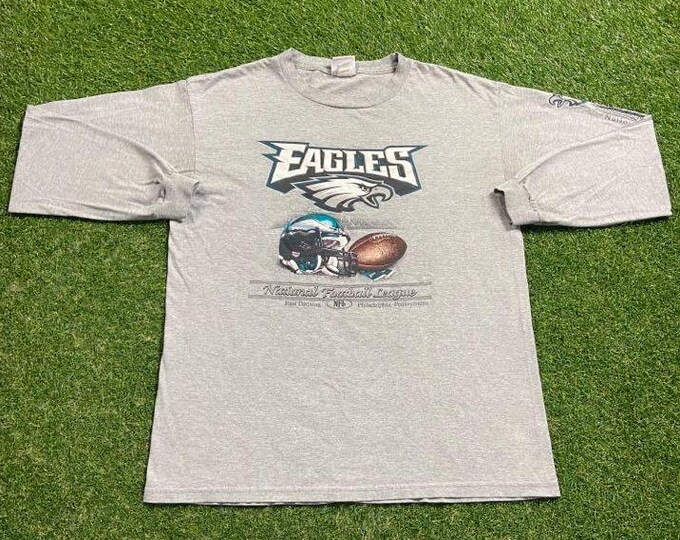 Vintage Philadelphia Eagles Long Sleeve Shirt Size Large L NFL Football NFC Pennsylvania 1990s 90s