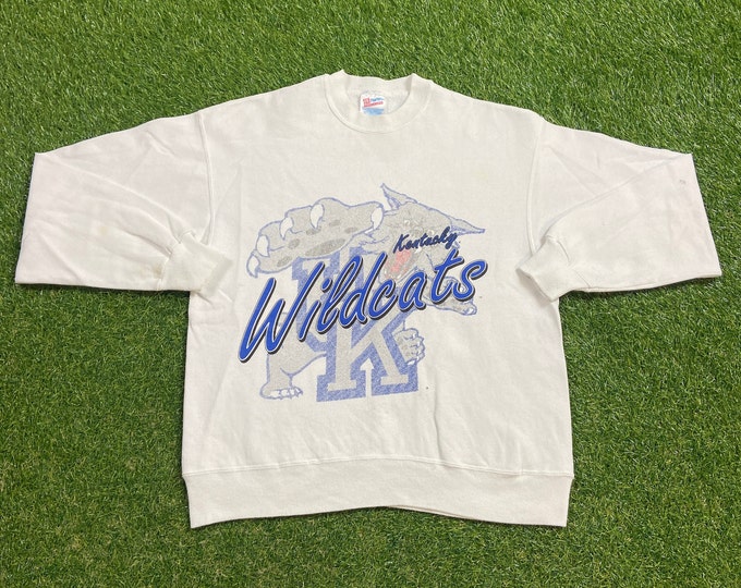 Vintage University of Kentucky Wildcats Crewneck Sweatshirt Made USA Size Large L NCAA College Basketball Lexington Big Blue 1990s 90s