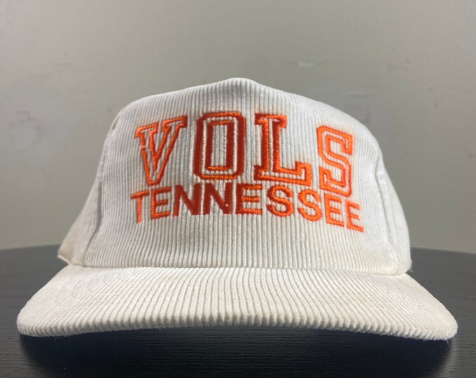 Vintage Tennessee Volunteers Corduroy Snapback Hat Cap Yupoong OSFA NCAA College Basketball Original Classic 1990s 90s