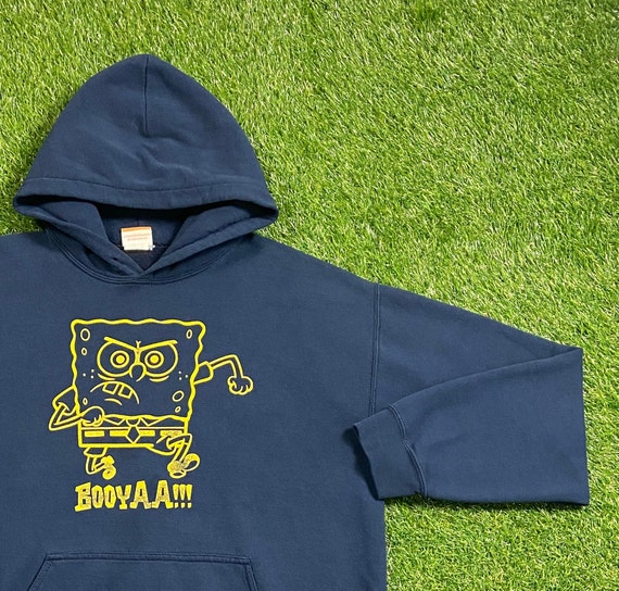 Vintage Spongebob Squarepants Hoodie Sweatshirt Size Large L
