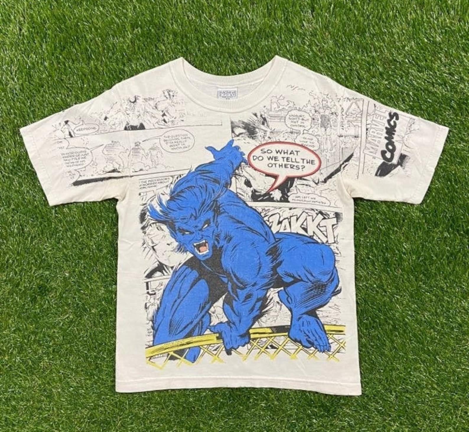 Vintage X Men Beast T Shirt Tee Fun Stuff NY Marvel Comics Etsy