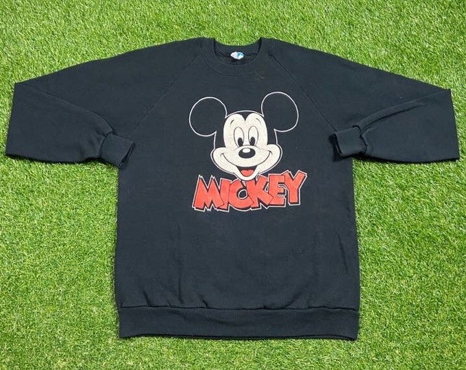 Vintage Mickey Mouse Crewneck Sweatshirt Made USA Size Xtra Large XL Walt Disney World Magic Kingdom 1990s Classic 90s Magic Pull Over