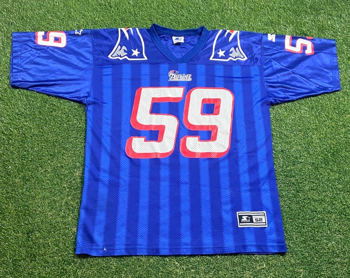 Vintage New England Patriots Andy Katzenmoyer #59 Jersey Starter Size Xtra Large XL NFL Football AFC 1990s 90s Authentic Super Bowl