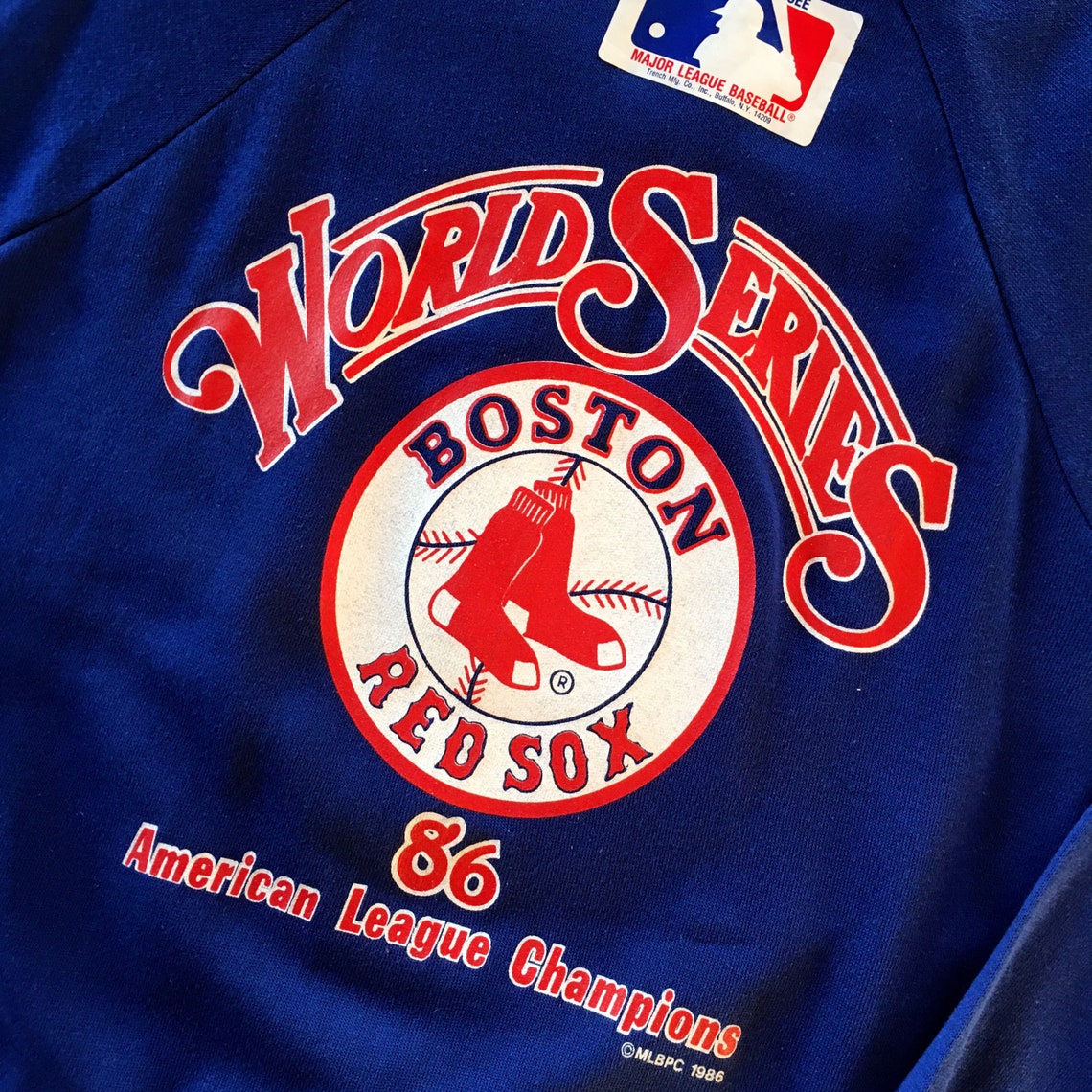 T-shirt Boston Red Sox 1986 Ligue Américaine Champs Ringer