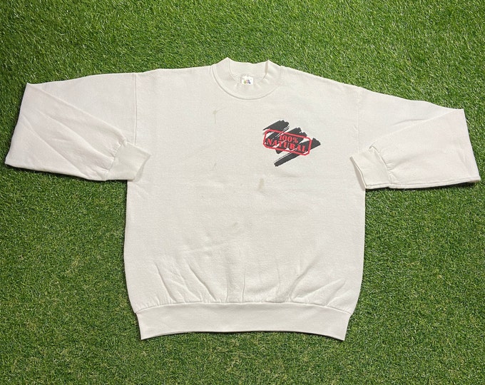 Vintage Minute Maid Crewneck Sweatshirt Made USA Size Large L Orange Juice Fruit Punch Lemonade Florida Citrus Pull Over Oversized 1990s 90s