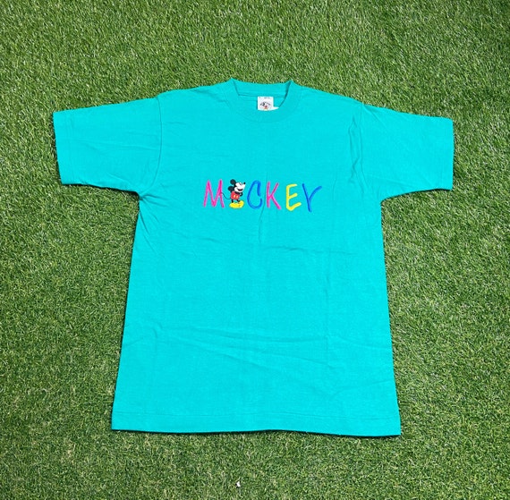 Vintage Mickey Mouse T Shirt Tee Made USA Size Medium M Walt Disney World Classic Magic Kingdom Disneyland WDW 1990s 90s
