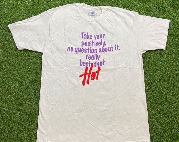 Vintage Galliano Hot Shot Cocktail T Shirt Tee Hanes Made USA Size Xtra Large XL Drink Alcohol Party Night Life Classic Liquor 1990s
