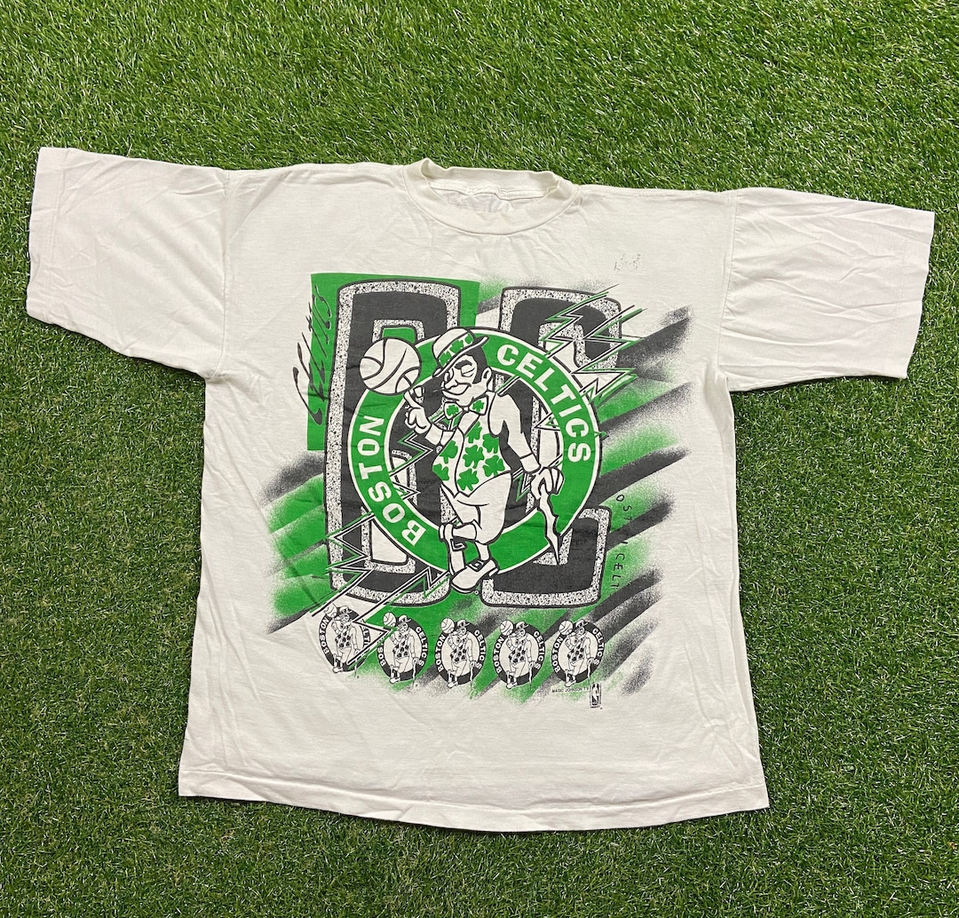 Boston Celtics Vintage T Shirt Adult M Green NBA Basketball Retro