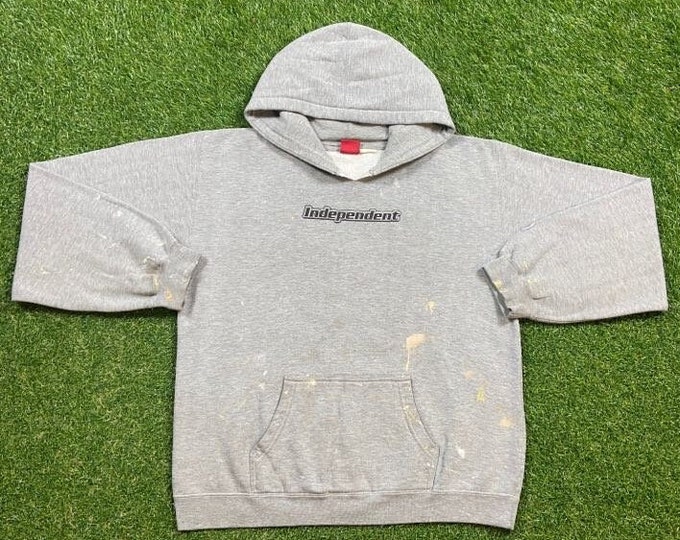 Vintage Independent Trucker Company Hoodie Sweatshirt Size Medium M Pull Over Oversized