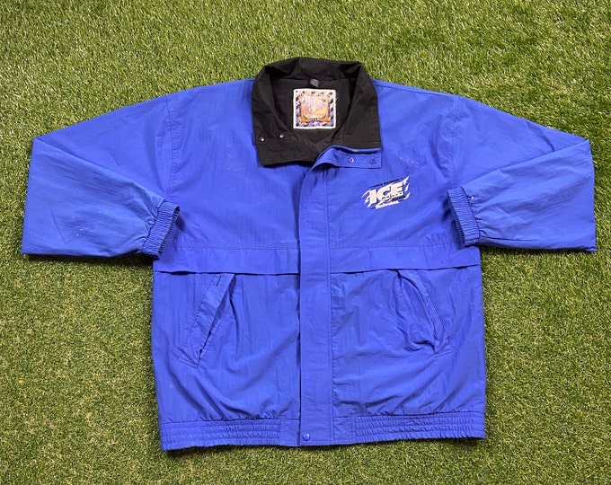 Vintage Budweiser Ice Windbreaker Jacket Gear For Sports Size Xtra Large XL American-style Pale Lager Anheuser–Busch Brew Light Rain Coat