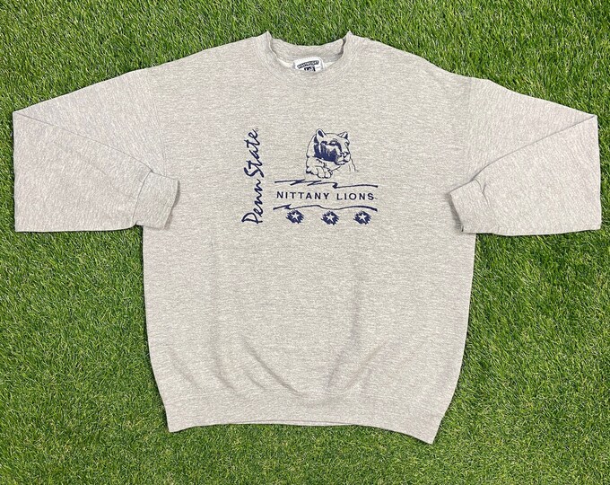 Vintage Penn State University Crewneck Sweatshirt Lee Made USA Size Large L NCAA College Football Nittany Lions Pull Over Oversized
