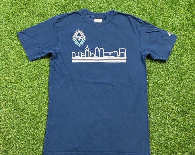 Vintage Vancouver Whitecaps T Shirt Tee Adidas Size Small S Soccer Futbol British Columbia BC Canada